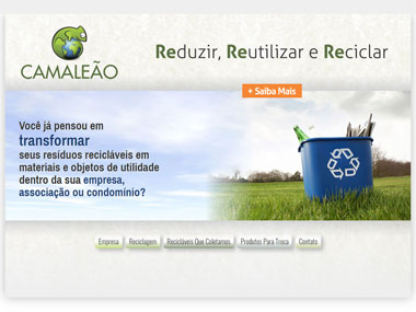 desenvolvimento site Camaleão Recicla