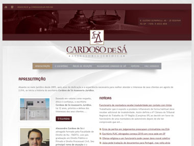 desenvolvimento site Cardoso de Sá Assessoria Jurídica