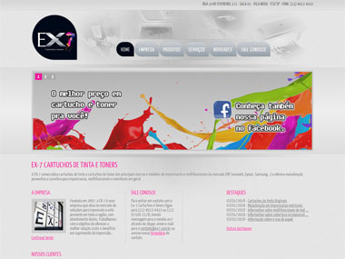 desenvolvimento site EX7 Cartuchos