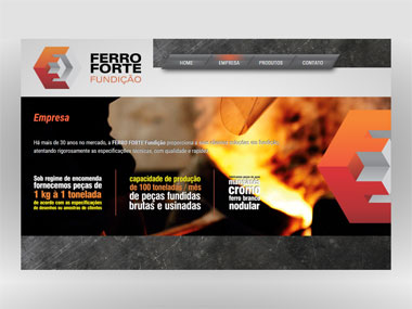 desenvolvimento site Ferro Forte Fundição