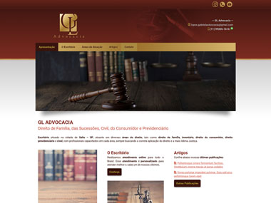 desenvolvimento novo site GL Advocacia