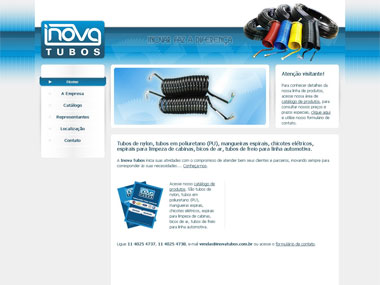 desenvolvimento site Inova Tubos