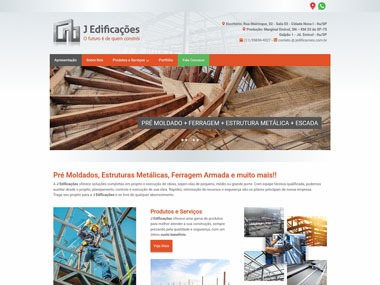 desenvolvimento novo site J Edificações