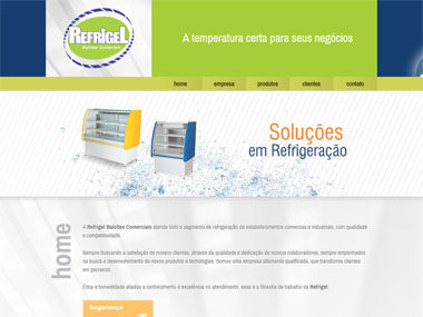 desenvolvimento site Refrigel Balcões