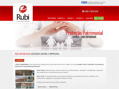 desenvolvimento site Rubi Contabilidade