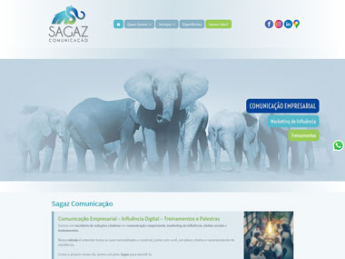 desenvolvimento novo site Sagaz Comunicação