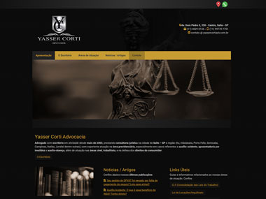 desenvolvimento site Yasser Corti Advocacia